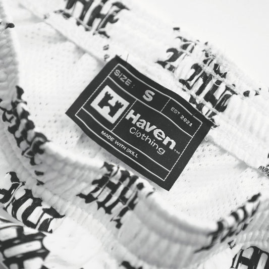 Haven White Mesh Shorts