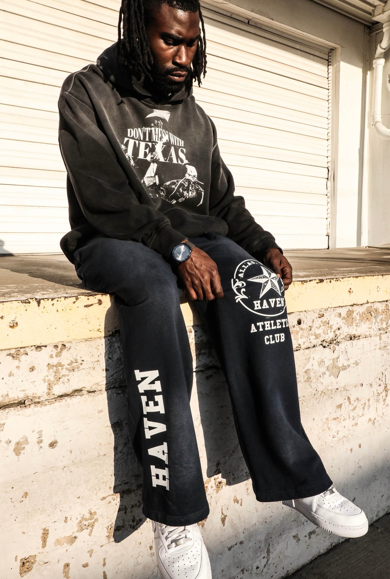 HAVEN ATHLETICS SWEATPANT STAR LOGO NAVY