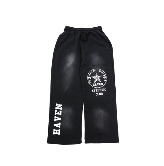 HAVEN ATHLETICS SWEATPANT STAR LOGO BLACK