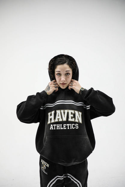 HAVEN ATHLETICS FOOTBALL CLUB HOODIE BLACK