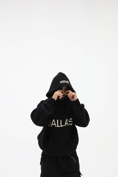 Haven DALLAS Knit Hoodie Black