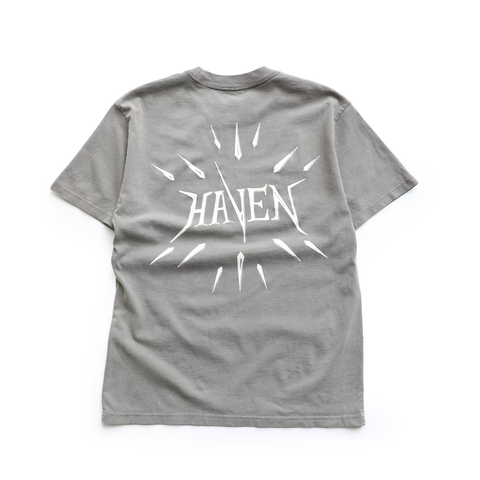 Haven Needlework T-Shirt Faded Grey