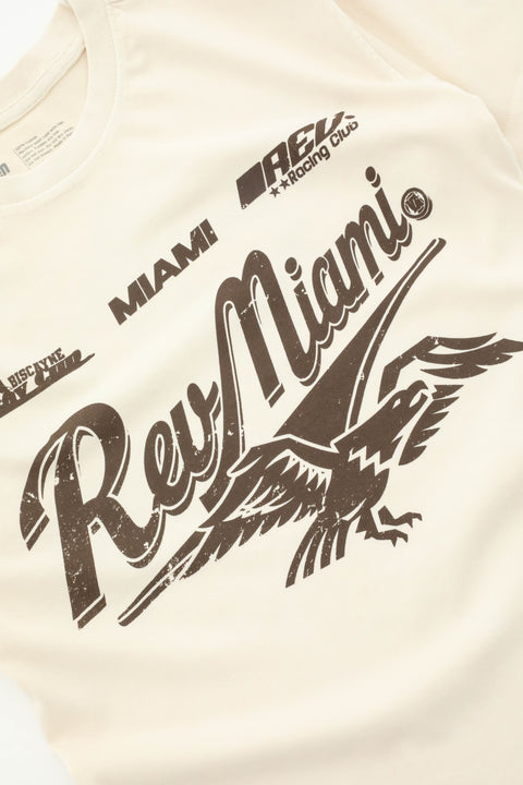 Haven Car Club Miami Eagle T-Shirt Cream