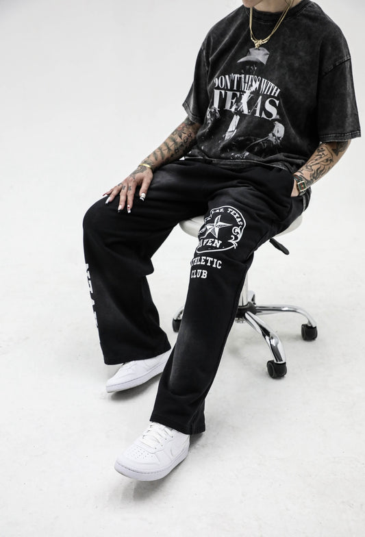 HAVEN ATHLETICS SWEATPANT STAR LOGO BLACK