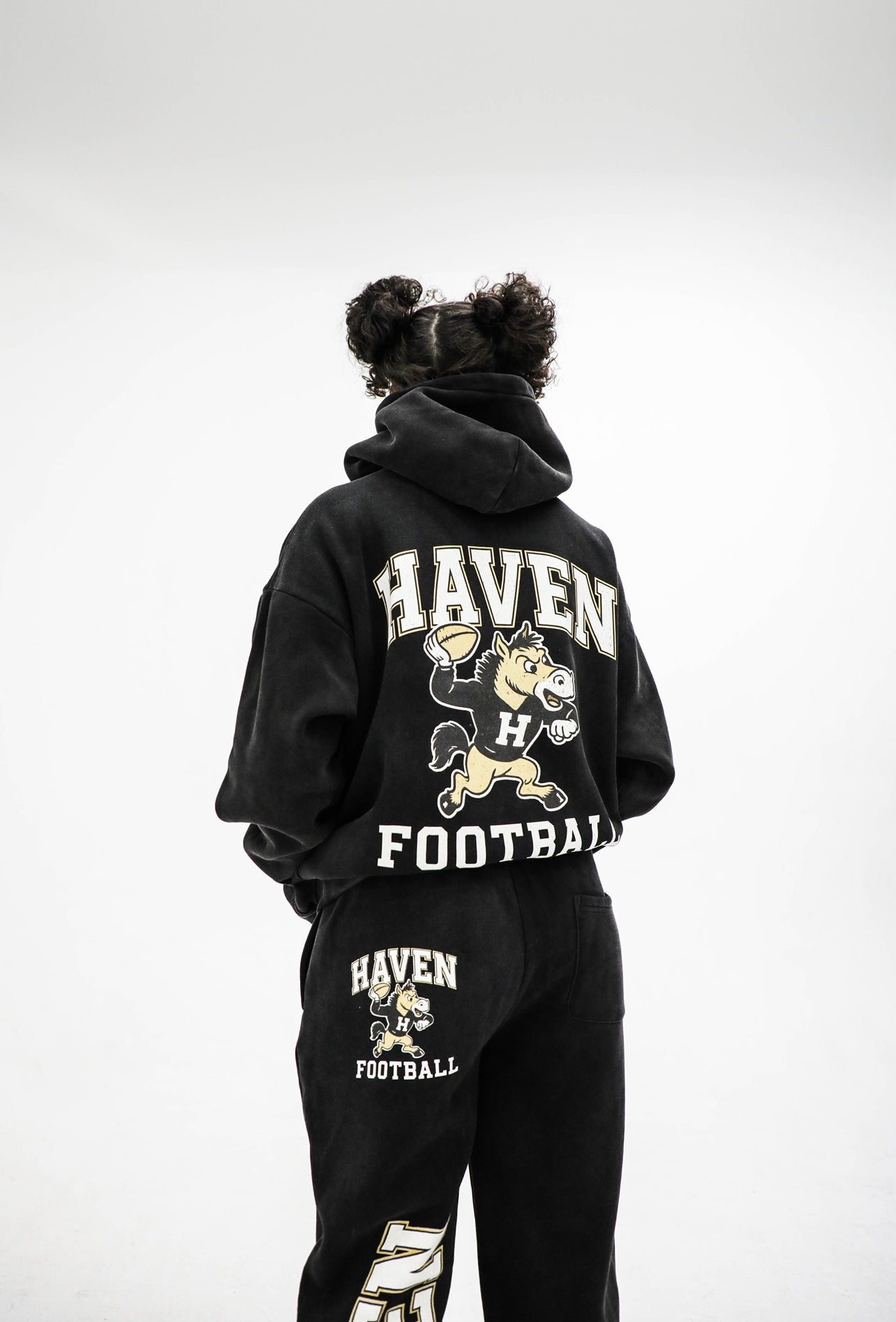 HAVEN ATHLETICS FOOTBALL CLUB HOODIE BLACK