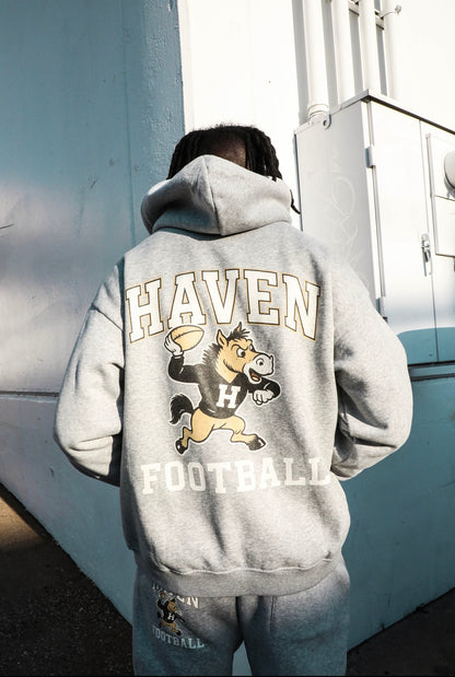 HAVEN ATHLETICS FOOTBALL CLUB HOODIE GREY