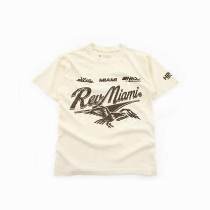 Haven Car Club Miami Eagle T-Shirt Cream
