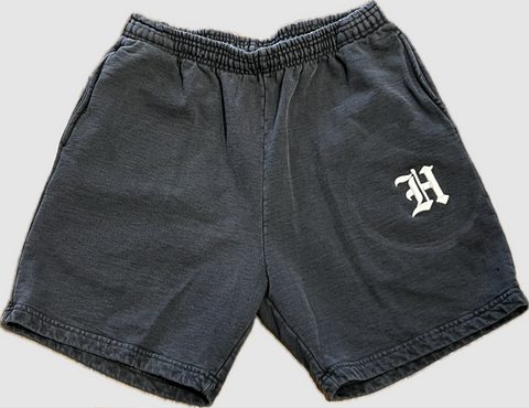 Haven Old English Washed Black Sweatshort