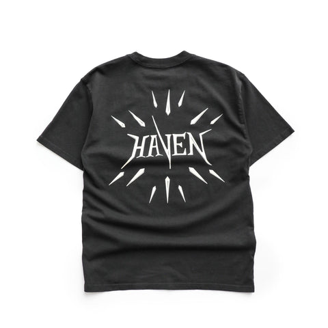 Haven Needlework T-Shirt Faded Black